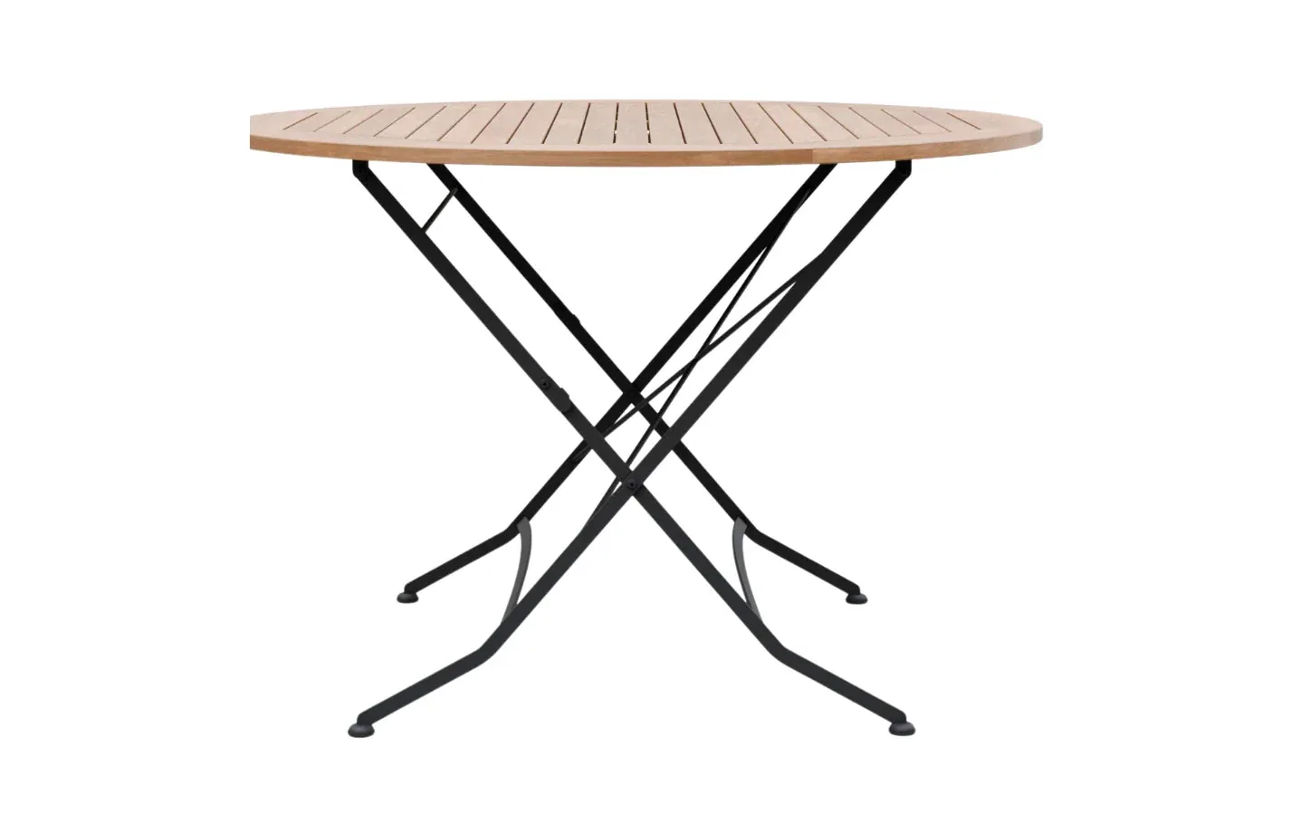 Sicily 4 Seater Teak and Wrought Iron Round 110cm Garden Dining Set