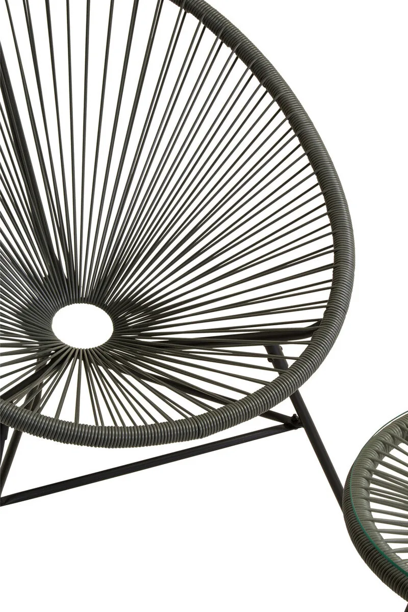 Miami Grey 3 Piece Rattan Garden Patio Set