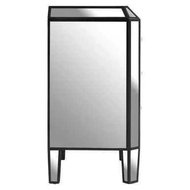 Tiffany 3 Drawer Mirrored Chest Glass Natural Glamorous