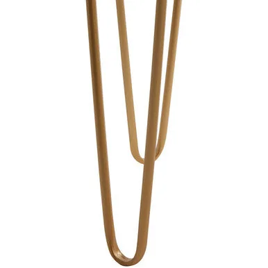 Set Of 2 Mirrored Glass Top Rectangular Side Tables With Gold Metal Hairpin Legs, Avantis