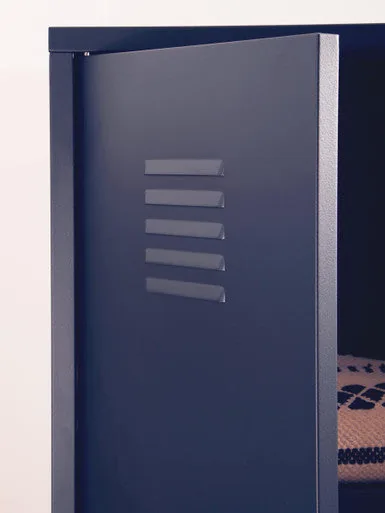 Academy Black Two Door Locker Style Wardrobe