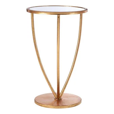 Marcia Mirror Top & Gold Frame Side Table