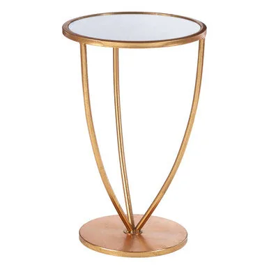 Marcia Mirror Top & Gold Frame Side Table