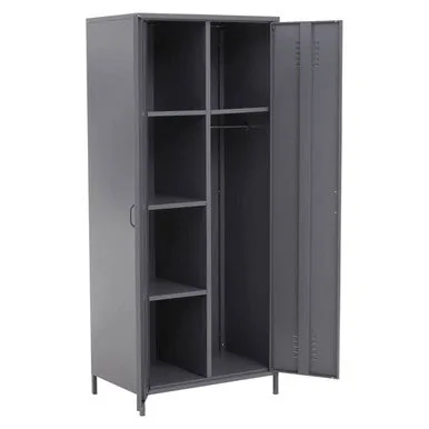 Academy Grey Two Door Locker Style Wardrobe