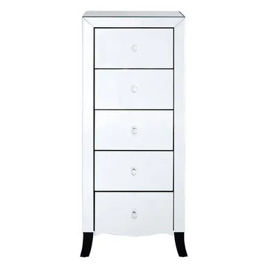 Graciela Chest Of 5 Drawer With Mirror Frame