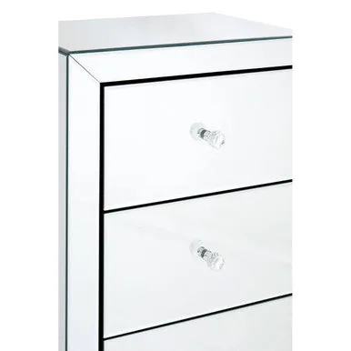 Graciela Chest Of 5 Drawer With Mirror Frame