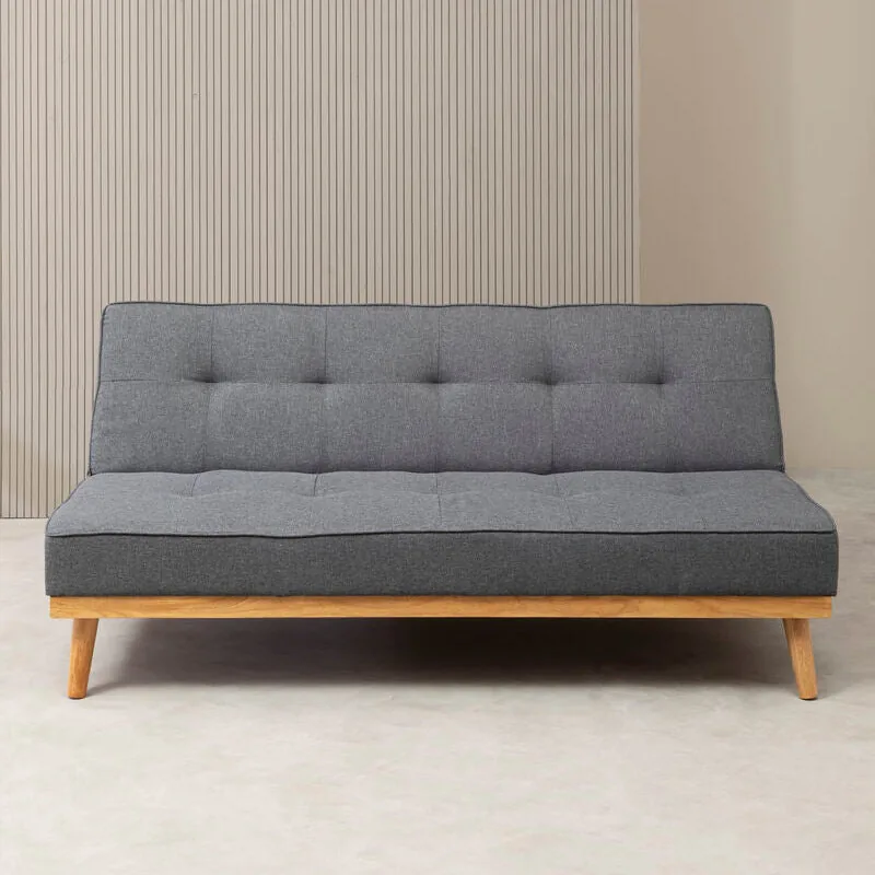 3 Seat Grey Sofa Bed, Stockholm