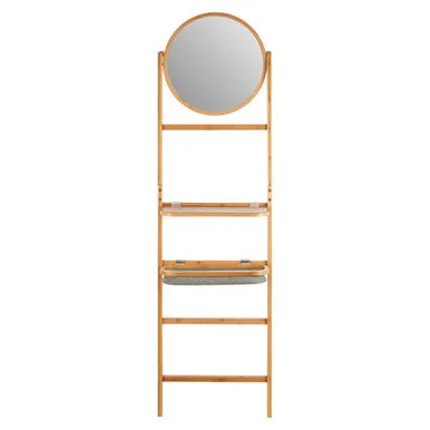 Carrick Ladder Towel Rack With Mirror