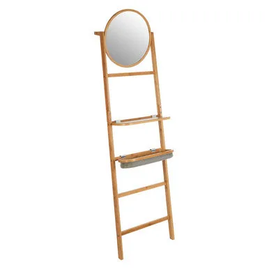 Carrick Ladder Towel Rack With Mirror