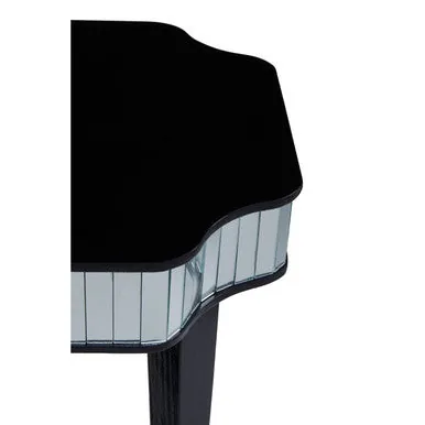 Clavier Black & Mirror Side Table
