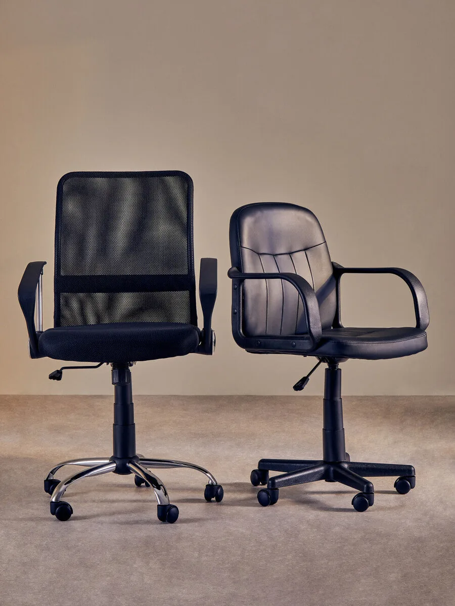 Flint Black Home Office Chair