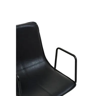 Branson Black Leather Home Office Chair