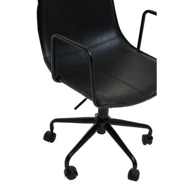 Branson Black Leather Home Office Chair