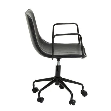 Branson Black Leather Home Office Chair