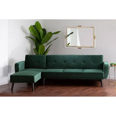 3 Seat Green Sofa Bed, Serene