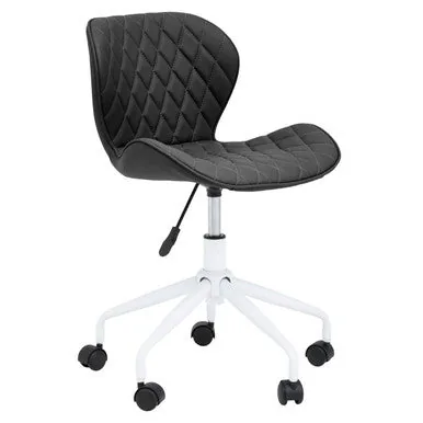 Brent Black & White Home Office Chair