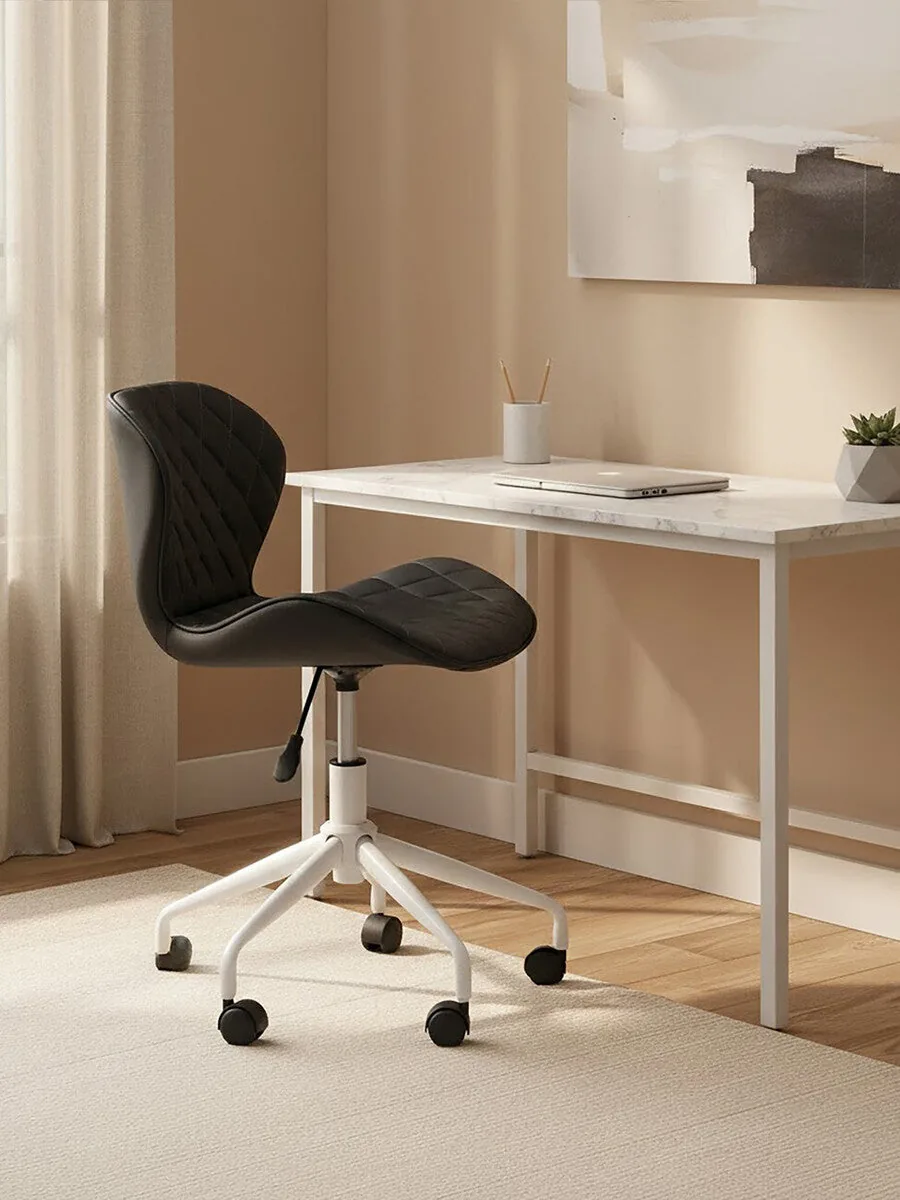 Brent Black & White Home Office Chair
