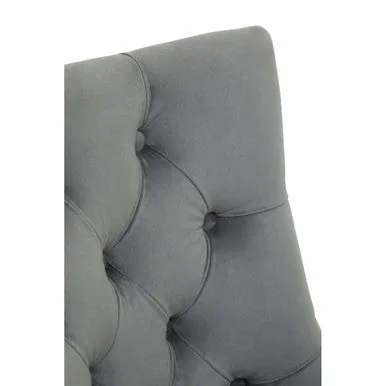 Anita Grey Velvet & Gold Base Home Office Chair