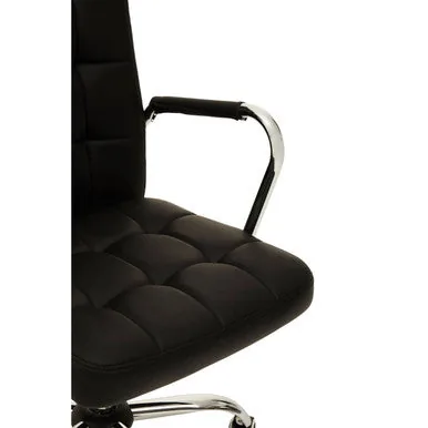 Brent Black Tufted Home Office Chair