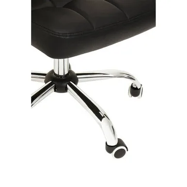 Brent Black Tufted Home Office Chair