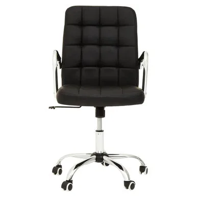Brent Black Tufted Home Office Chair