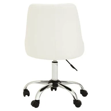 Brent Off White Leather Home Office Chair