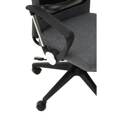 Brent Black Mesh & Grey Fabric Home Office Chair