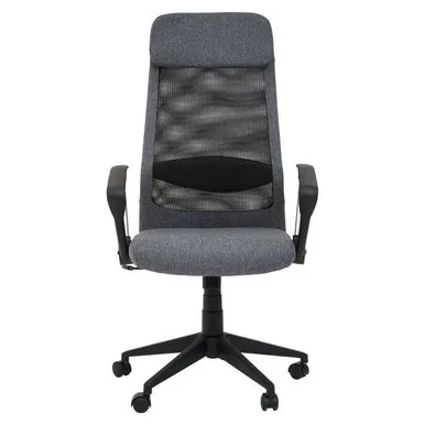 Brent Black Mesh & Grey Fabric Home Office Chair
