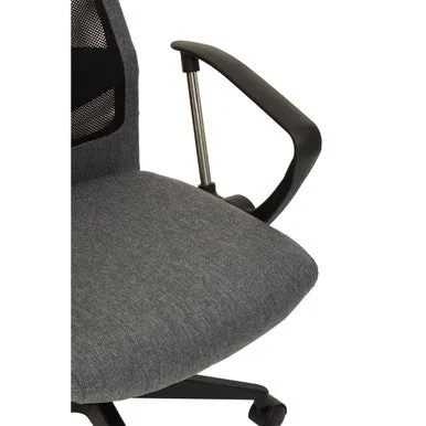 Brent Black Mesh & Grey Fabric Home Office Chair