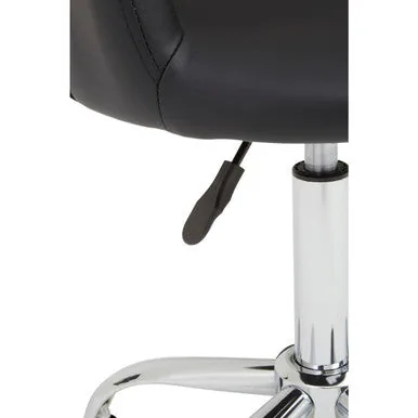 Fionna Black Home Office Chair With Curved Back