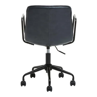 Branson Grey Leather Home Office Chair
