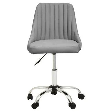 Brent Grey Leather Home Office Chair