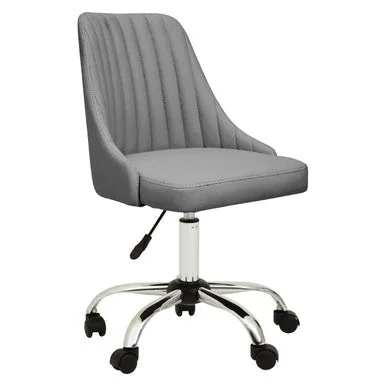 Brent Grey Leather Home Office Chair