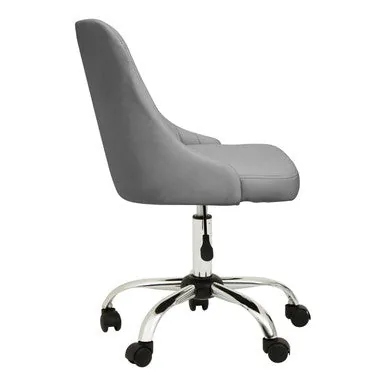 Brent Grey Leather Home Office Chair