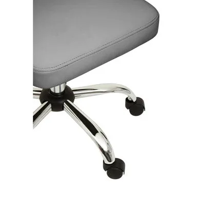 Brent Grey Leather Home Office Chair