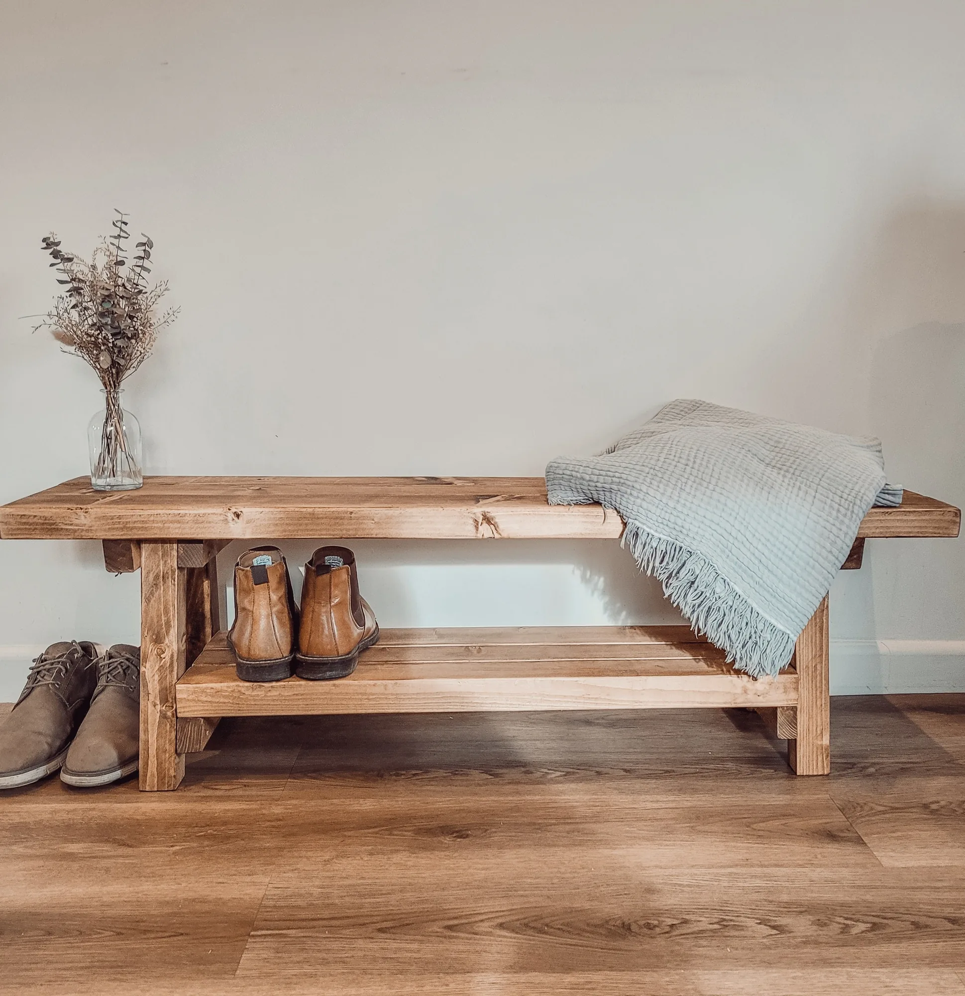 VORA Rustic Bench For Entryway