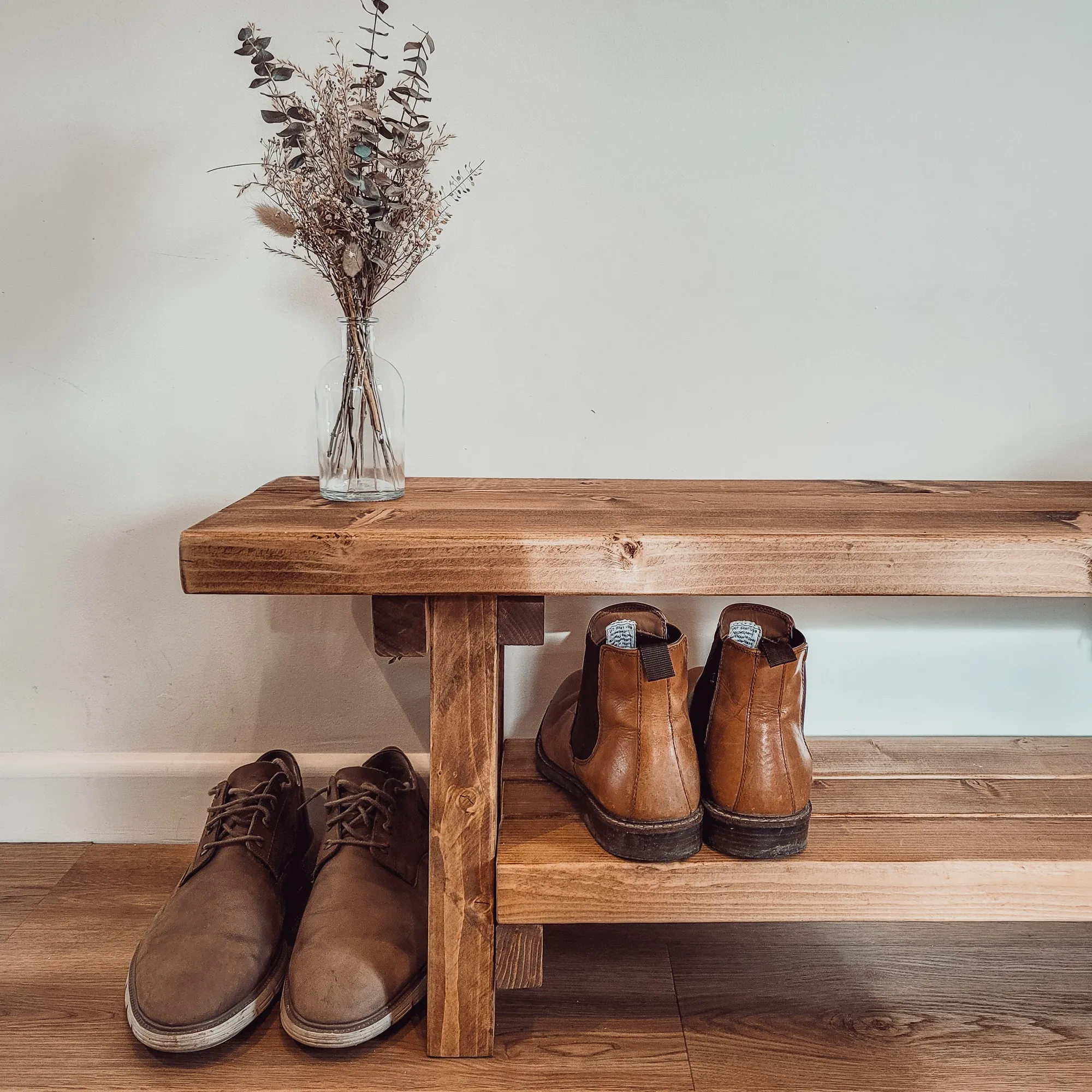 VORA Rustic Bench For Entryway
