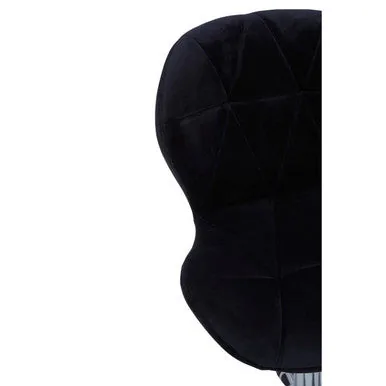 Franki Black Velvet Quilted Home Office Chair