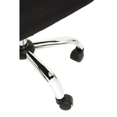 Brent Black & Chrome Home Office Chair