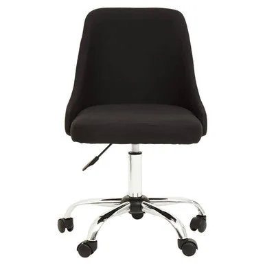 Brent Black & Chrome Home Office Chair