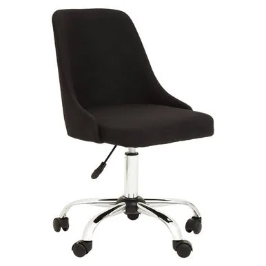 Brent Black & Chrome Home Office Chair
