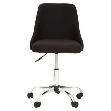Brent Black & Chrome Home Office Chair