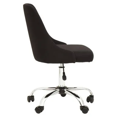 Brent Black & Chrome Home Office Chair