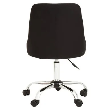 Brent Black & Chrome Home Office Chair