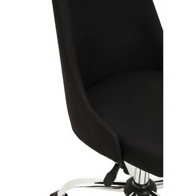 Brent Black & Chrome Home Office Chair