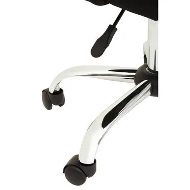 Brent Black & Chrome Home Office Chair