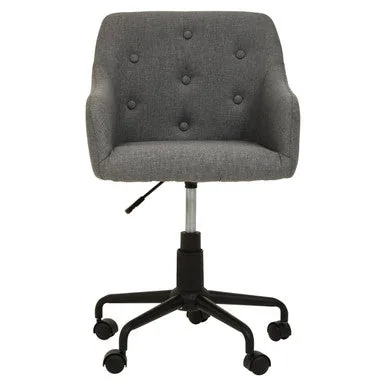 Brent Tufted Grey & Black Home Office Chair