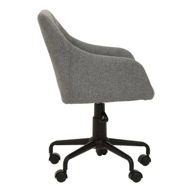 Brent Tufted Grey & Black Home Office Chair