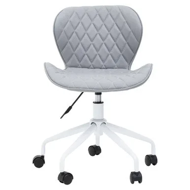 Brent Grey & White Home Office Chair