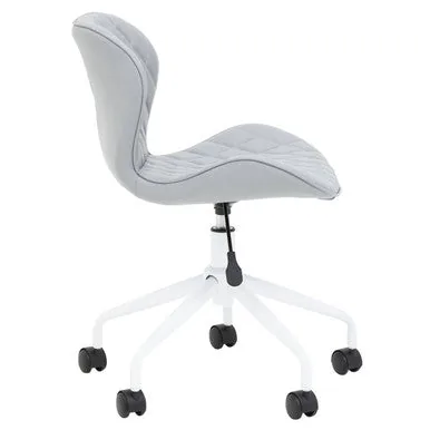 Brent Grey & White Home Office Chair